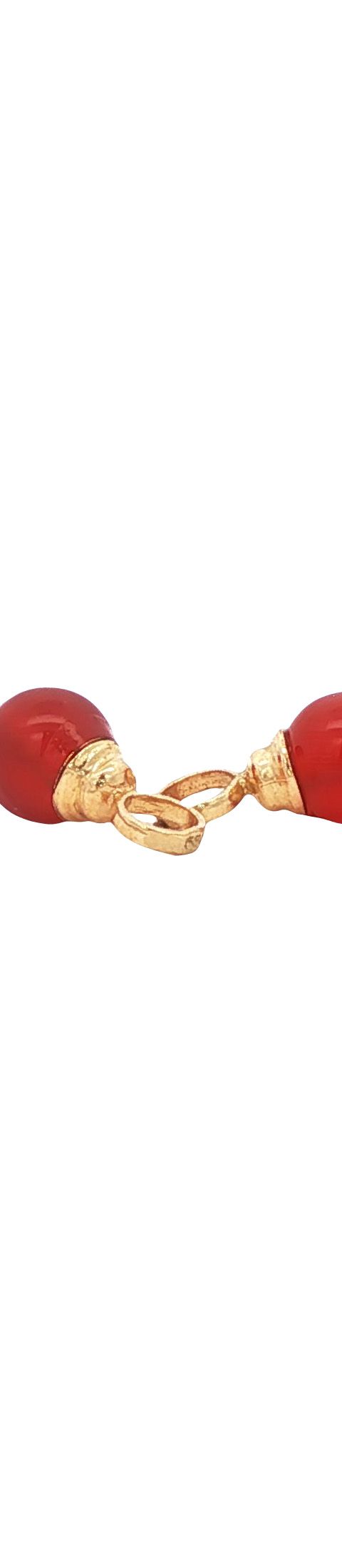 Vintage 14K Gold Drop Earrings with Carnelian